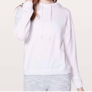 Lululemon White Hoodie with Cross Back Detail (Size 4)